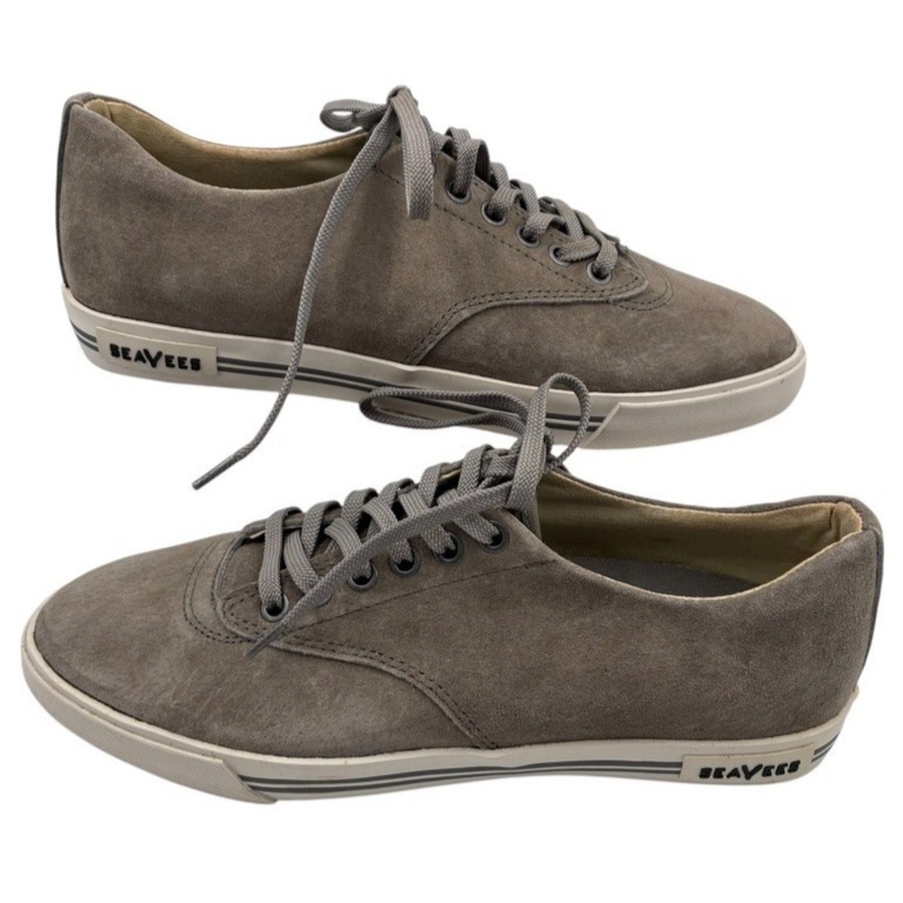 SEAVEES Men's Sneaker 8 Dusty Olive Leather HERMOSA PLIMSOLL RIV Lace Up